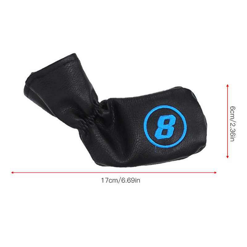 9PCS PU Leather Waterproof Thicken Plush Golf Putter Head Cover