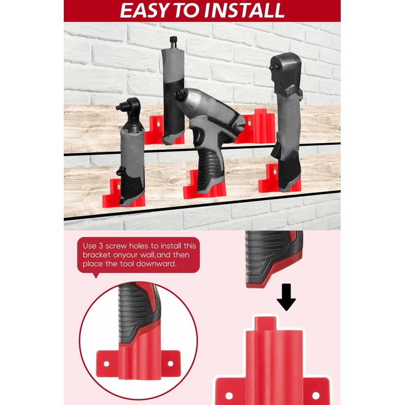 SNESAW 6-Pack Tool Holder Compatible with Milwaukee M12 12V Power