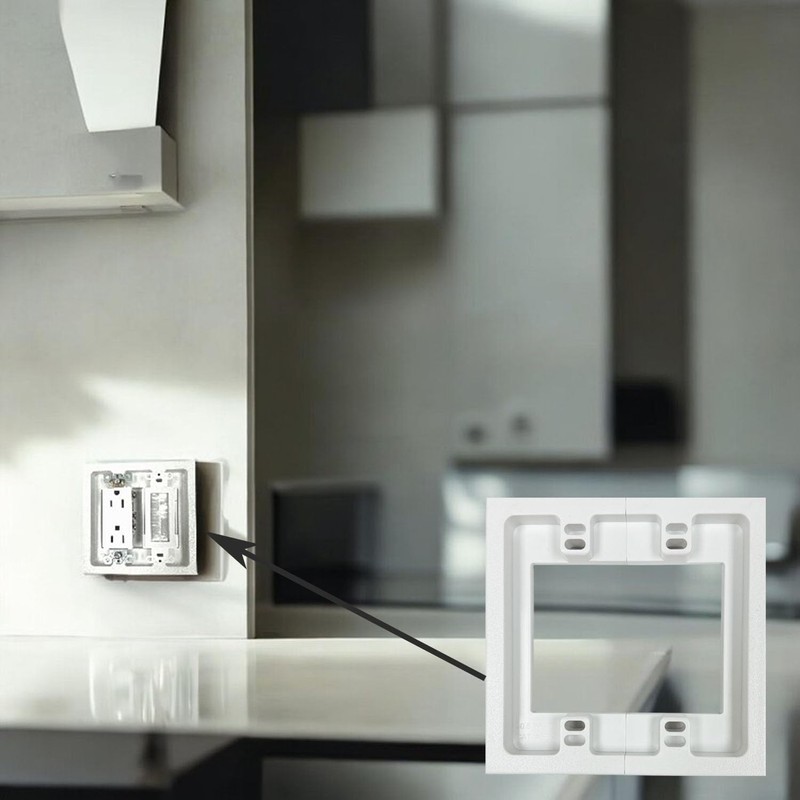 iMBAPrice IMBA-BES2 2-Gang Non-Metallic Shallow Surface Box Extender in White,