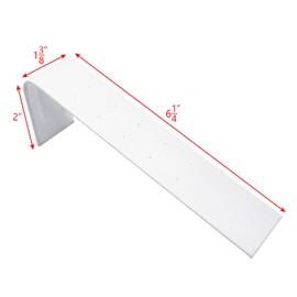 MOOCA 2 Pcs 5-Pair Metal with Faux Leather Adjustable Earring Display Stand, Jewelry Stud Holder Earring Organizer for Vendor, Showcase, White, 6 ¼L x 1 ⅜”W x 2H in