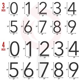 Discovered Designs – Premium Individual 3D Acrylic Mailbox Number - 2 in, 3 in, 4 in – Self Stick – Long Lasting – Weatherproof – Made in USA (Black)