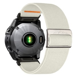 chinbersky 22 mm Nylon Bracelet for Garmin Feinx 6 Pro/6/7/7 Pro/5/5 Plus Bracelet, Elastic Band for Forerunner 935/945/955/965/745, for Instinct/2/Approach S60/S70-47 mm, Descent G1/Epix 2/Epix Pro