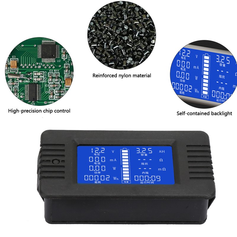 DC013 10A Multifunctional Battery Tester Electricity Meter for DC Voltage