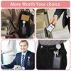 16 Pieces Retractable Badge Holder Metal Badge Reels ID Holder