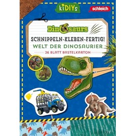 Schnippeln-Kleben-Fertig - Schleich Dinos: Dinosaurier-Bastelset für Kinder ab 3 Jahren – mit einfachen Anleitungen und kreativem Bastelkarton