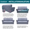 Granbest Stretch Couch Cover, Super Soft Microfibre Armchair Cover, Sofa
