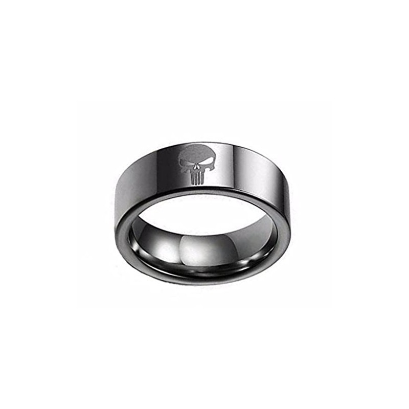 Frank Castle Skull Logo Stainless Steel Band Ring (9)
