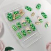 24Pcs St. Patrick's Day Press on Nails Short Square Green
