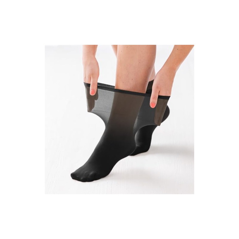 Cosyfeet Ultra‑Roomy Softhold® Ankle Highs 30 Denier - Natural -