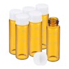 PATIKIL 6pcs 15ml Small Brown Glass Vials with White Screw
