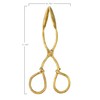 Creative Co-Op Embossed Leaf Shaped Tongs, 7-3/4" L, Gold