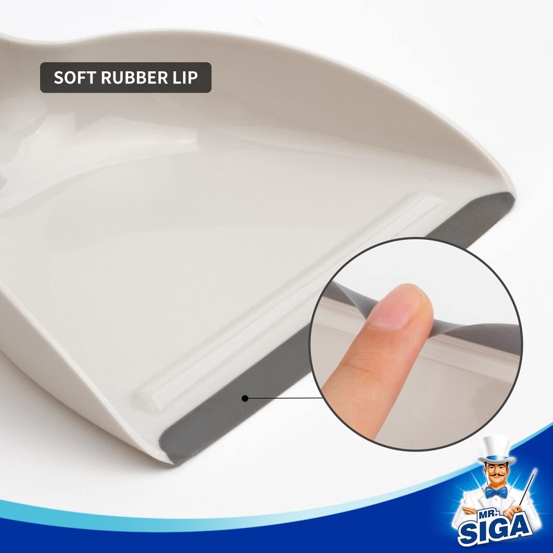 MR.SIGA Mini Dustpan and Brush Set, Portable Cleaning Brush and