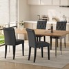 Welzona Upholstered Dining Chairs Set of 4, Button Tufted Parsons