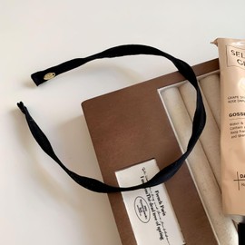 EZ PEACH Hair Headband, Thin Wave, Simple, Wavy Shape, Elegant, Stylish, Hair Accessory, Cute, Bangs, Hair Clip, Hair Ornament, Wedding, Recitals, Entrance Ceremony (Black, Width 0.2 inches (0.5 cm)