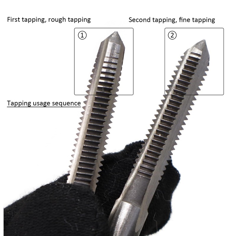BLCCLOY 2Pcs M6 x 1 Manual Use Metric Screw Taps