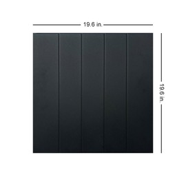 A La Maison Ceilings R104 Bead Board Pre-Painted Foam Glue-up Ceiling Tile (128 sq. ft./Case), Pack of 48, Black Matte