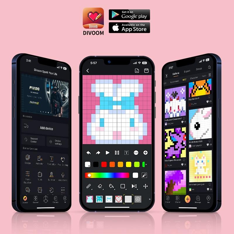 Divoom Ditoo-Mic Mini Karaoke Machine Pixel Art Bluetooth Speaker -