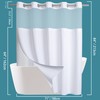 No Hook Extra Long Shower Curtain Set Hotel Grade with