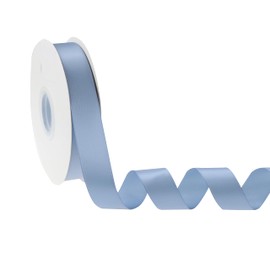 MAYREEL Satin Ribbon 7/8 Inch x 50 Yards Dusty Blue Ribbon for Gift Wrapping Double Face Antique Blue Satin Ribbon for Crafts, Wedding, Hair Bow, Baby Shower, Bridal Bouquet, Invitation Band