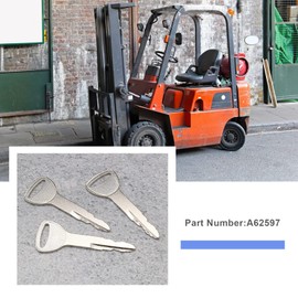 ECSiNG Pack of 10 Ignition Keys 57591-23330-71 A62597 162597 Compatible with Toyota Forklift from 1996 Replacement Key for Heavy Equipment