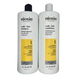 Nioxin System 1 Cleanser Shampoo and Scalp Therapy Conditioner Duo 33.8 Oz