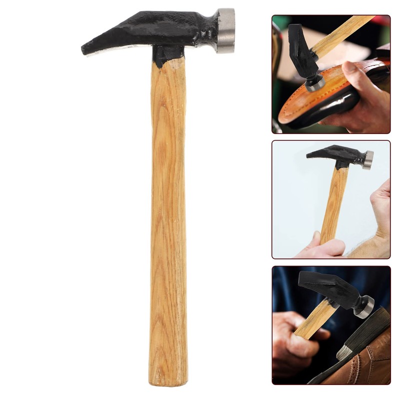 Tofficu Shoe Repair Hammer with Comfortable Grip Durable Handle Tack