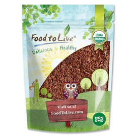 Organic Red Rice, 1 Pound - Non-GMO, Kosher, Vegan, Raw, Bulk