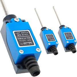 DAOKAI ME-9101 Momentary Limit Switch Flexible Coil Spring Rod Momentary Switch NC-NO Travel Switch for CNC Mill Laser Plasma Router, 3 pcs