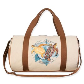 Guy Harvey Delaney Sea Turtle Overnight Brown Duffle Bag
