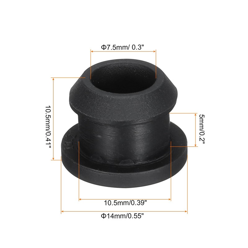 QUARKZMAN 4pcs Snap Rubber Grommet Connector Mounting Diameter 10.5mm ID
