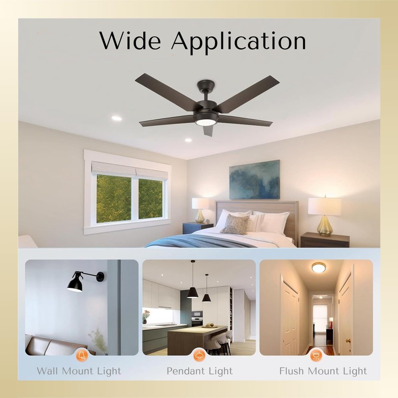 Gugxiom 3.93 Inch LED Ceiling Fan Light, 18w 2000lm 3
