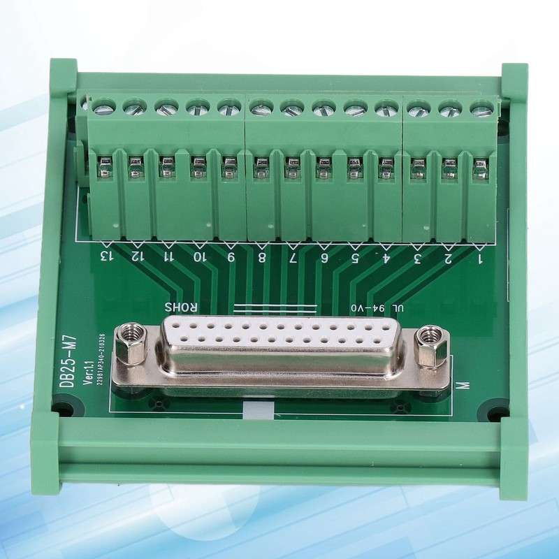 DB25 to Terminal Connector Adapter Plate PCB Board Straight Female