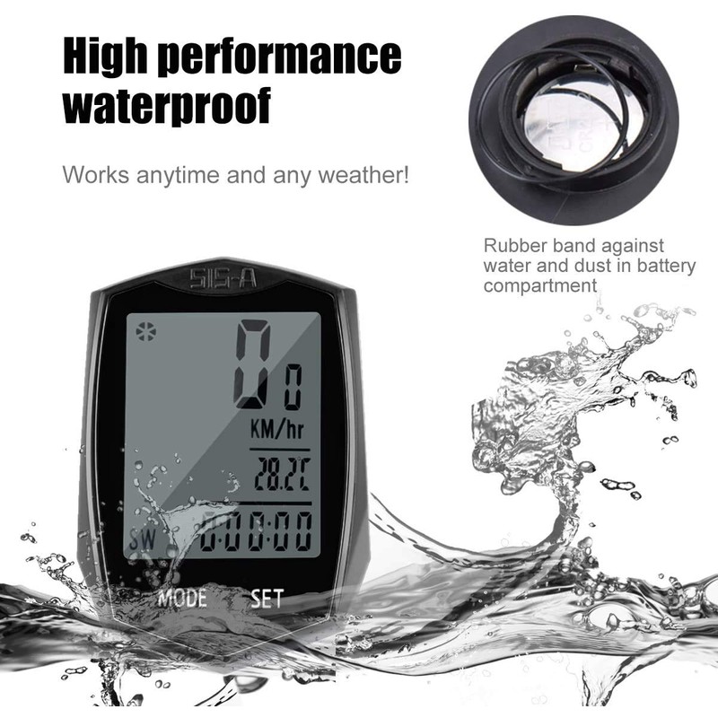 SEISSO Bike Computer Speedometer, Wireless Waterproof Cycling Odometer, Smart Sensor,