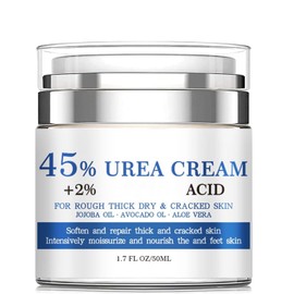 45% Urea Cream with 2% Acid, Urea Foot Cream 45 Percent for Feet & Hands - Maximum Strength Foot Moisturizer for Rough, Dry, Thick & Cracked Skin, Callus Remover, Deep Hydration