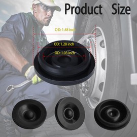 1.98" Trailer Hub Cap Rubber Plugs, 4 PCS Trailer Dust Cap Cup Rubber Grease Plugs, Trailer Axle Bearing Dust Cap Hub Bolt Wheel Cover for Most 2000 to 3500 Pound Dexter Trailer EZ Lube Camper Axle