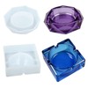 2pcs Silicone Resin Ashtray Molds Set for DIY Diamond Square