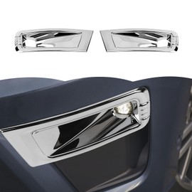 RT-TCZ Front Fog Light Lamp Cover Trim Decoration Exterior Accessories for Ford Expedition 2022 2023 2024 (Chrome)