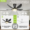 DAMINY 30 Inch Black and Gold 5 Blade Ceiling Fan