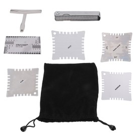 Guitar Measuring Set String Distance Height Radian Ruler Stainless Steel Gauge ToolsSilver