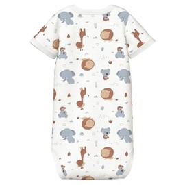 NAME IT Unisex Baby Nbnbody 2P SS Beige Animal Noos, bright white