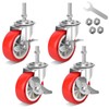 3 Inch Heavy Duty Stem Casters Swivel Wheels with Brake