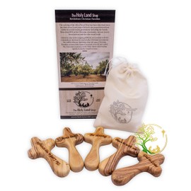 ONE (1) Comfort cross | Holy Land prayer Palm cross made of Olive wood | Handheld cross | Pocket cross | - Religious gift (GOD is LOVE)