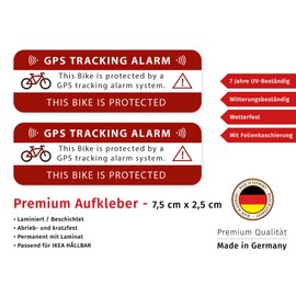 Sticker GPS Tracking Alarm Bike Warning Sticker Note on Bicycle GPS Security Weatherproof