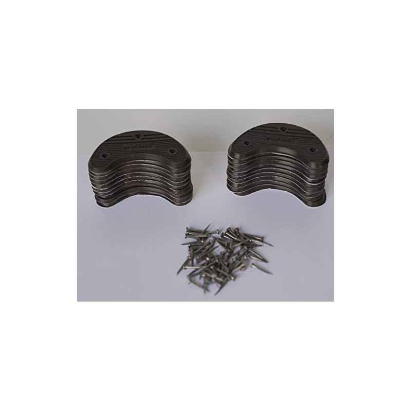20 Pairs Walkbase Heel Plates Sizes 4-5 - 6 (Brown,