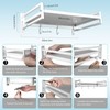 ABCOOL Wall Mount Microwave Oven Shelf Rack, White Carbon Steel