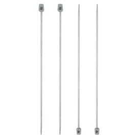 sourcing map 4Pcs 3.5mm(E) Single Pointed Knitting Needles Stainless Steel 9.84 Inches Length Metal Weaving Tool for Handmade Projects DIY Knitting