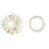 SILKLAB 22 Momme 100% Mulberry Silk Scrunchies (2 Pack, Cream