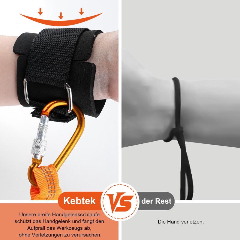 Anti-Drop Tool Tether for Power Tools, 15 kg Load Capacity,