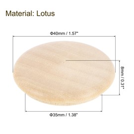 uxcell 8Pcs Wood Button Plugs, 35mm/1.38" Hardwood Screw Hole Plug Mushroom Wooden Caps Buttons Wood Plug for Furniture Woodworking Craft Decor (40mm x 35mm)