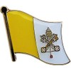 Vatican (Papal) Flag Die-struck Metal Single Lapel Pin with Butterfly